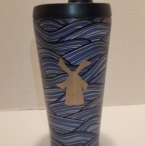 Dutch Bros Coffee Blue Waves Good Vibes Metal Travel Tumbler 24oz COLD DRINKS